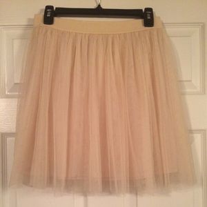 LC Lauren Conrad Tulle Skirt (Cream) Size M